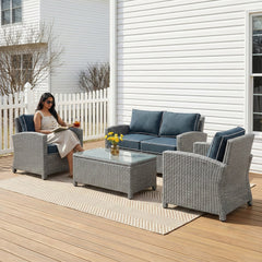 Porch Outdoor Sofa Set 2 Seater, 2 Single seater and 1 Center Table
