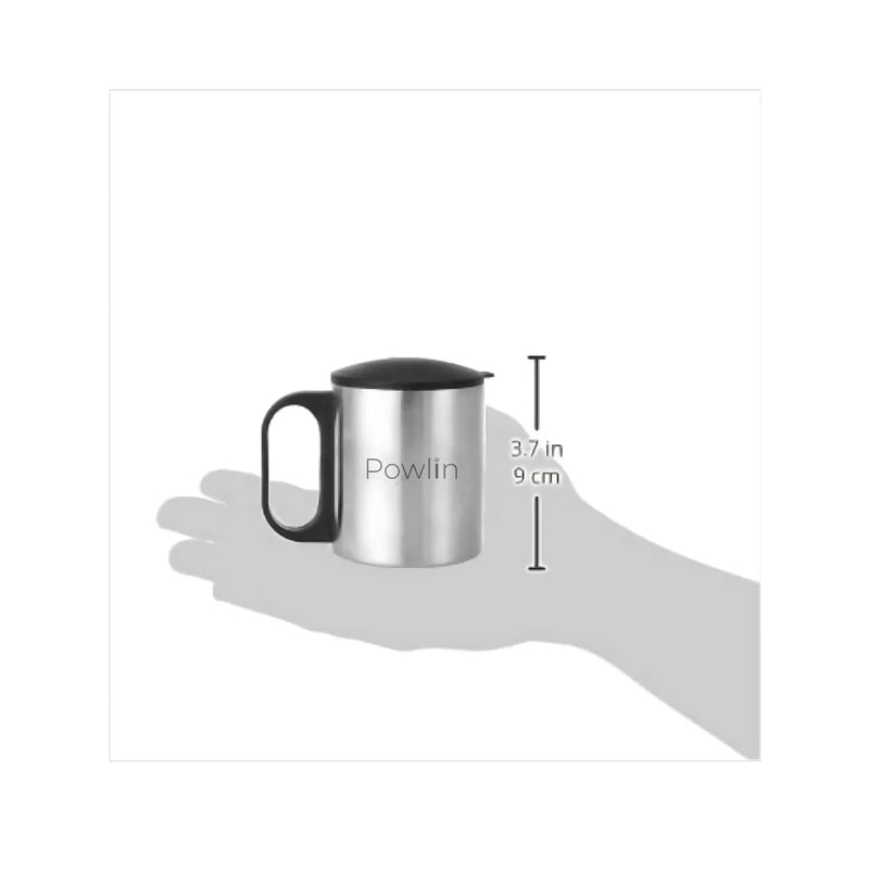 Powlin Noah Mug 2-Piece Set | 180ml Stainless Steel Coffee Mug | Insulated, Durable, Spill-Proof, Leak-Resistant | Ideal for Hot & Cold Beverages, Travel-Friendly