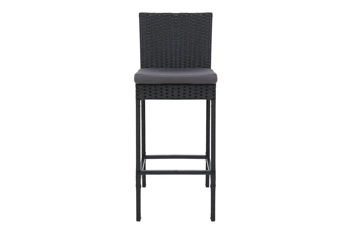Gelt Outdoor Patio Bar Chair 4 Chairs For Balcony (Black)