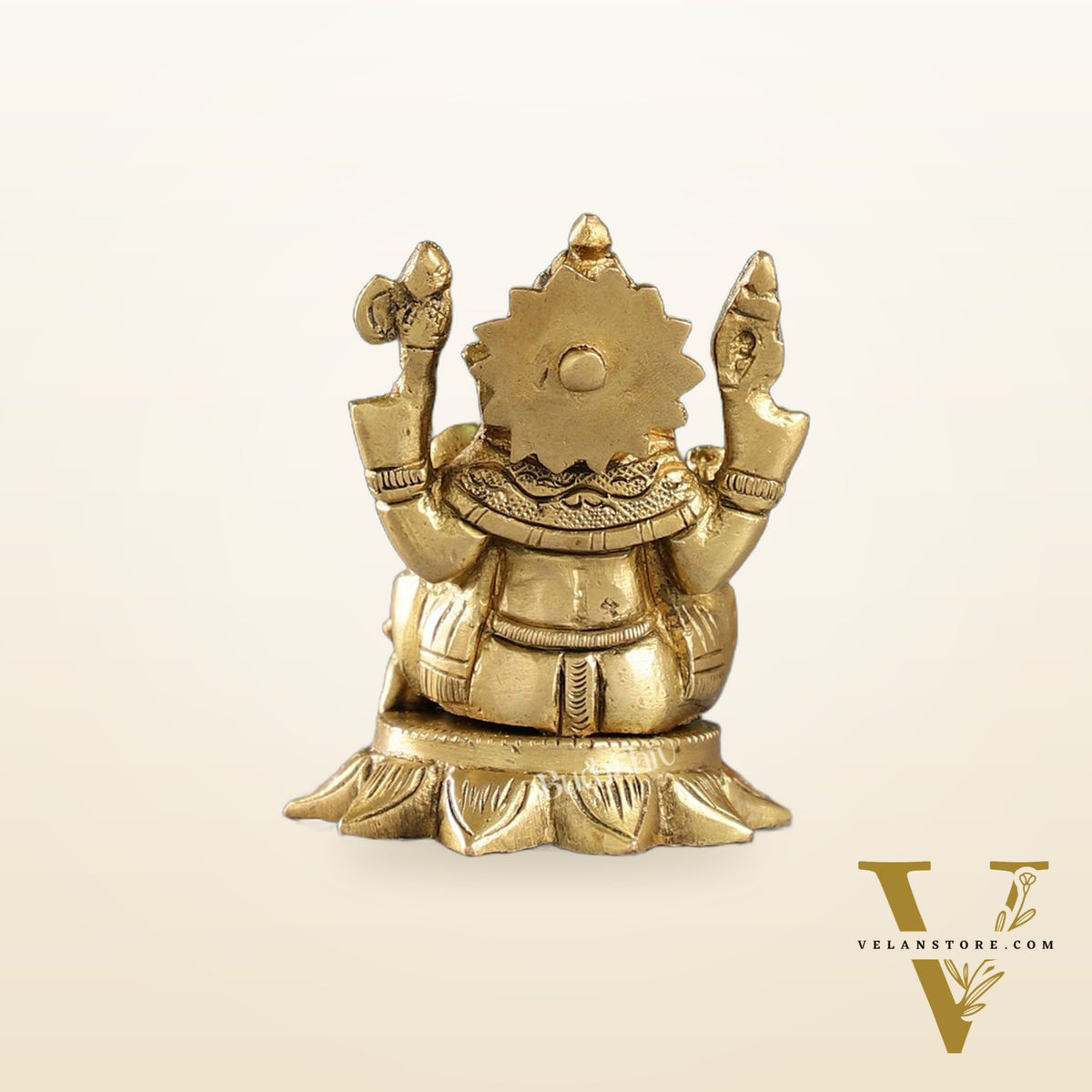 3-Inch Brass Small Lord Ganesha Idol