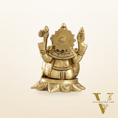 3-Inch Brass Small Lord Ganesha Idol