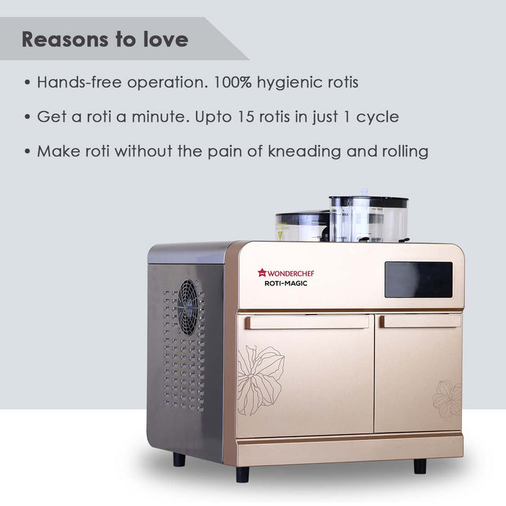 Roti-Magic| Fully Automatic Roti Maker for Perfect Homemade Rotis| Make Hot Rotis From Dry Atta & Water| Kneads Atta & Rolls Perfect Rotis| Hygienic, Effortless & Time-Saving| 1900 Watt| 2 Year Warranty| Rose Pink