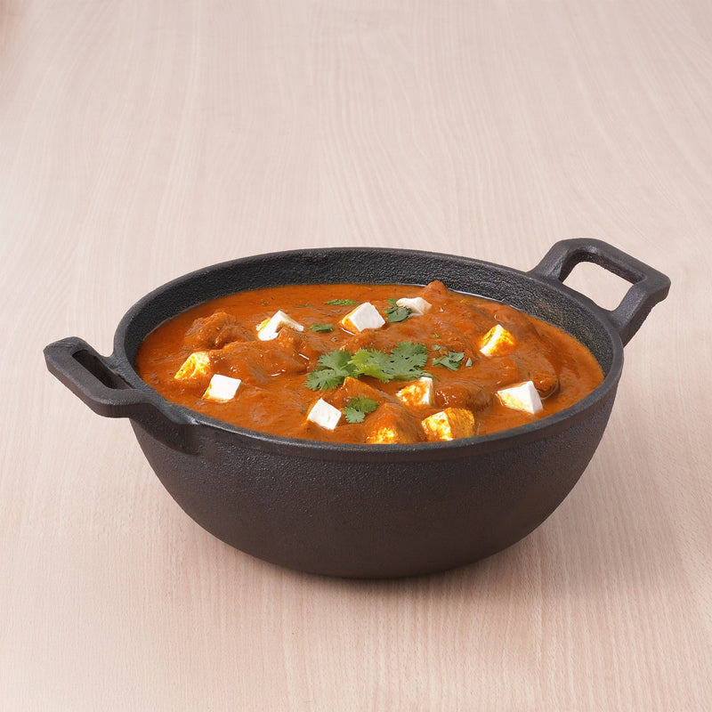 CASTrong Cast Iron Kadai, Pre-seasoned, Nonstick, 100% Pure, Toxin-free, Induction, 21/25cm, 1.7L/3.3kg