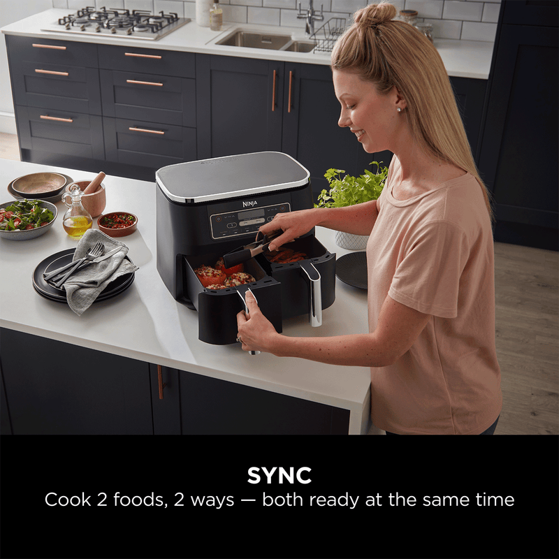 Ninja Foodi DualZone Air Fryer | 7.6L, 2 Drawers (AF300IN) | Cooking Surface Free from PTFE, PFOA & PFAS