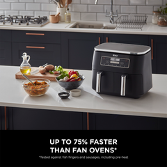 Ninja Foodi DualZone Air Fryer | 7.6L, 2 Drawers (AF300IN) | Cooking Surface Free from PTFE, PFOA & PFAS