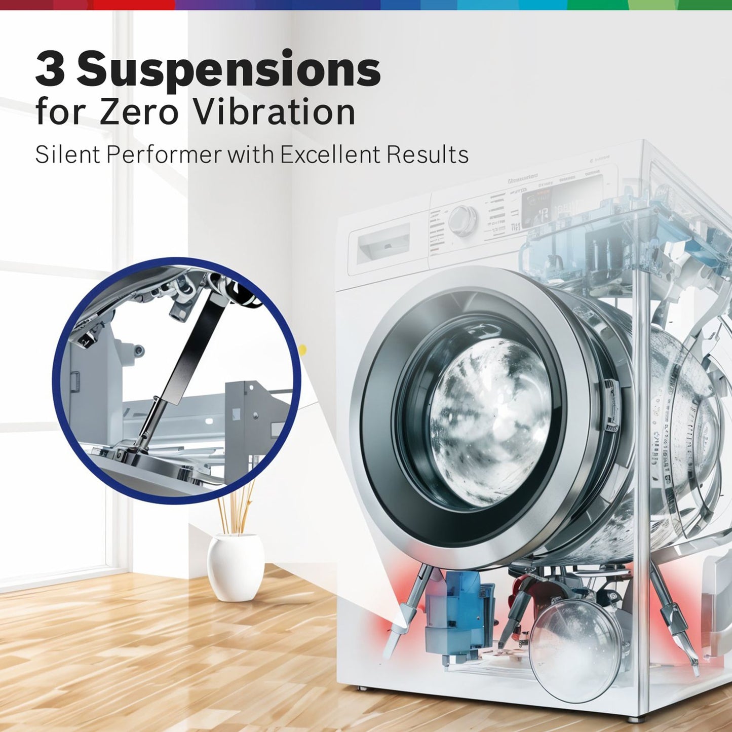 BOSCH 8 kg Fully Automatic Front Load Washing Machine (Series 6, WGA1320SIN, Auto Stain Removal, Silver)