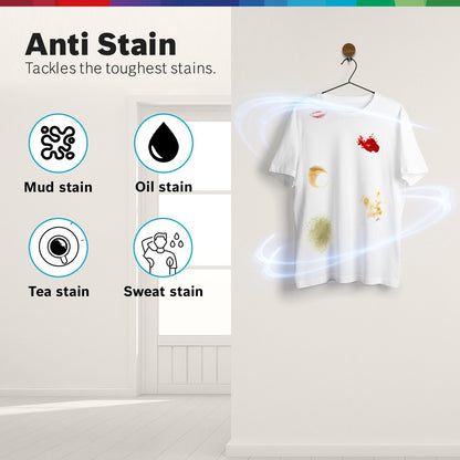 BOSCH 8 kg Fully Automatic Front Load Washing Machine (Series 6, WGA1320SIN, Auto Stain Removal, Silver)