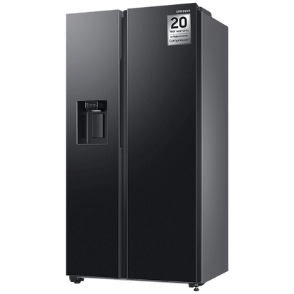 SAMSUNG 633 Litres 3 Star Frost Free Side by Side Door Smart Wi-Fi Enabled Refrigerator with Twin Cooling Plus (RS78CG8543B1HL, Black Matt)