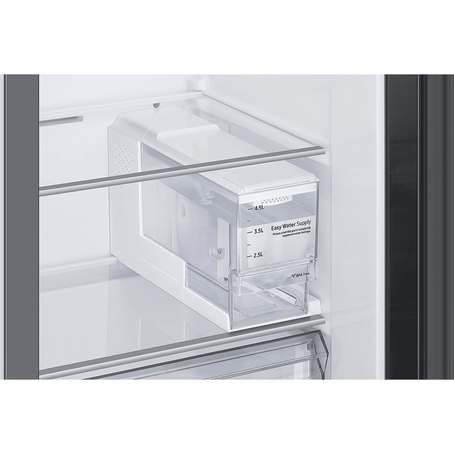 SAMSUNG 633 Litres 3 Star Frost Free Side by Side Door Smart Wi-Fi Enabled Refrigerator with Twin Cooling Plus (RS78CG8543B1HL, Black Matt)