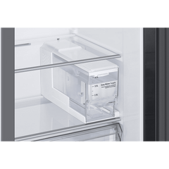 SAMSUNG 633 Litres 3 Star Frost Free Side by Side Door Smart Wi-Fi Enabled Refrigerator with Twin Cooling Plus (RS78CG8543B1HL, Black Matt)