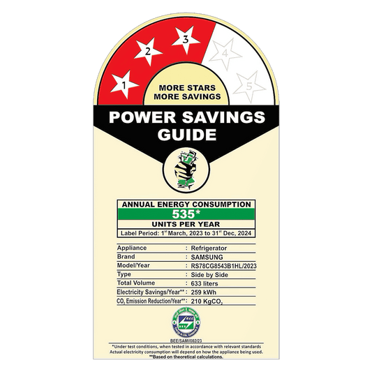 SAMSUNG 633 Litres 3 Star Frost Free Side by Side Door Smart Wi-Fi Enabled Refrigerator with Twin Cooling Plus (RS78CG8543B1HL, Black Matt)