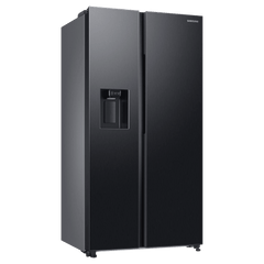 SAMSUNG 633 Litres 3 Star Frost Free Side by Side Door Smart Wi-Fi Enabled Refrigerator with Twin Cooling Plus (RS78CG8543B1HL, Black Matt)