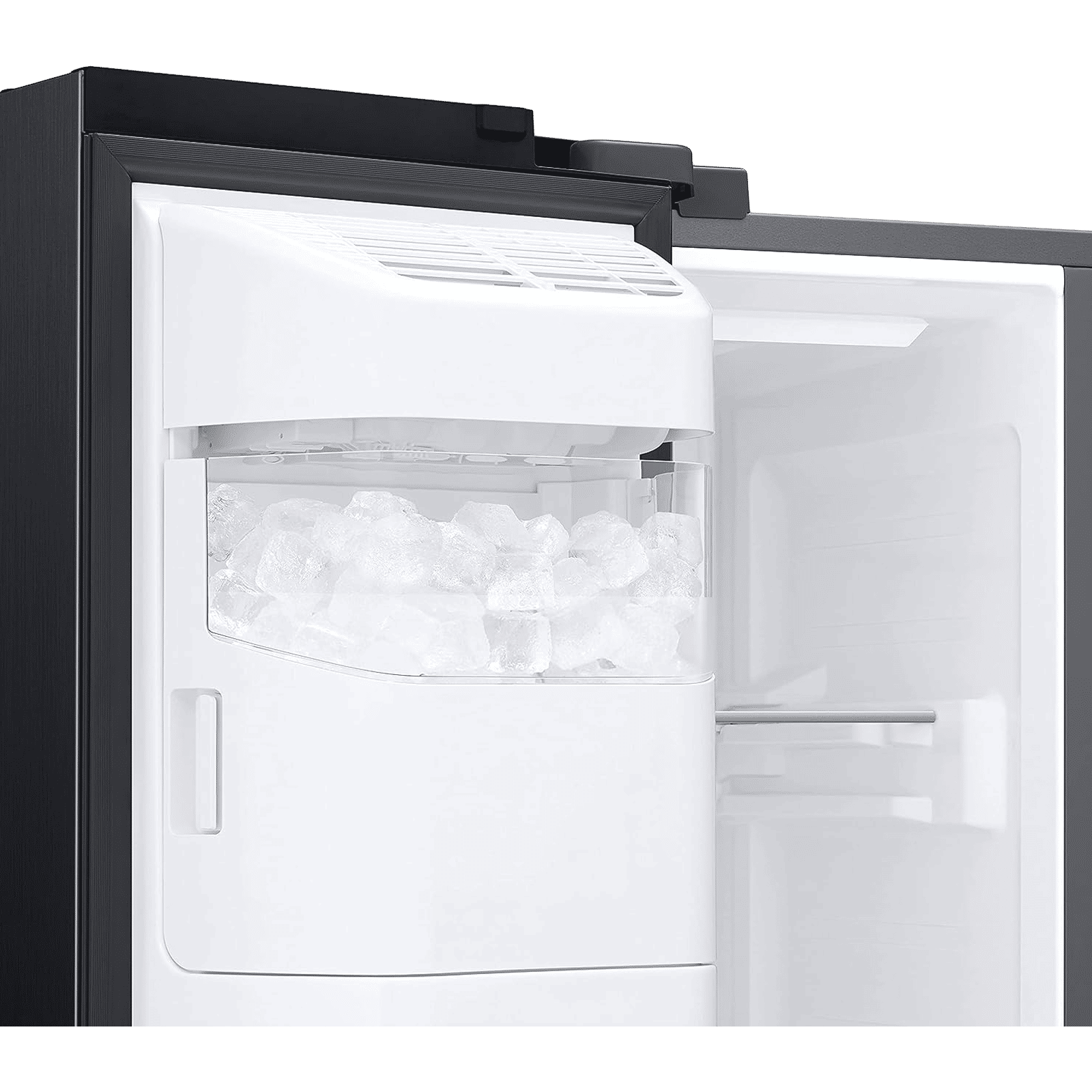 SAMSUNG 633 Litres 3 Star Frost Free Side by Side Door Smart Wi-Fi Enabled Refrigerator with Twin Cooling Plus (RS78CG8543B1HL, Black Matt)