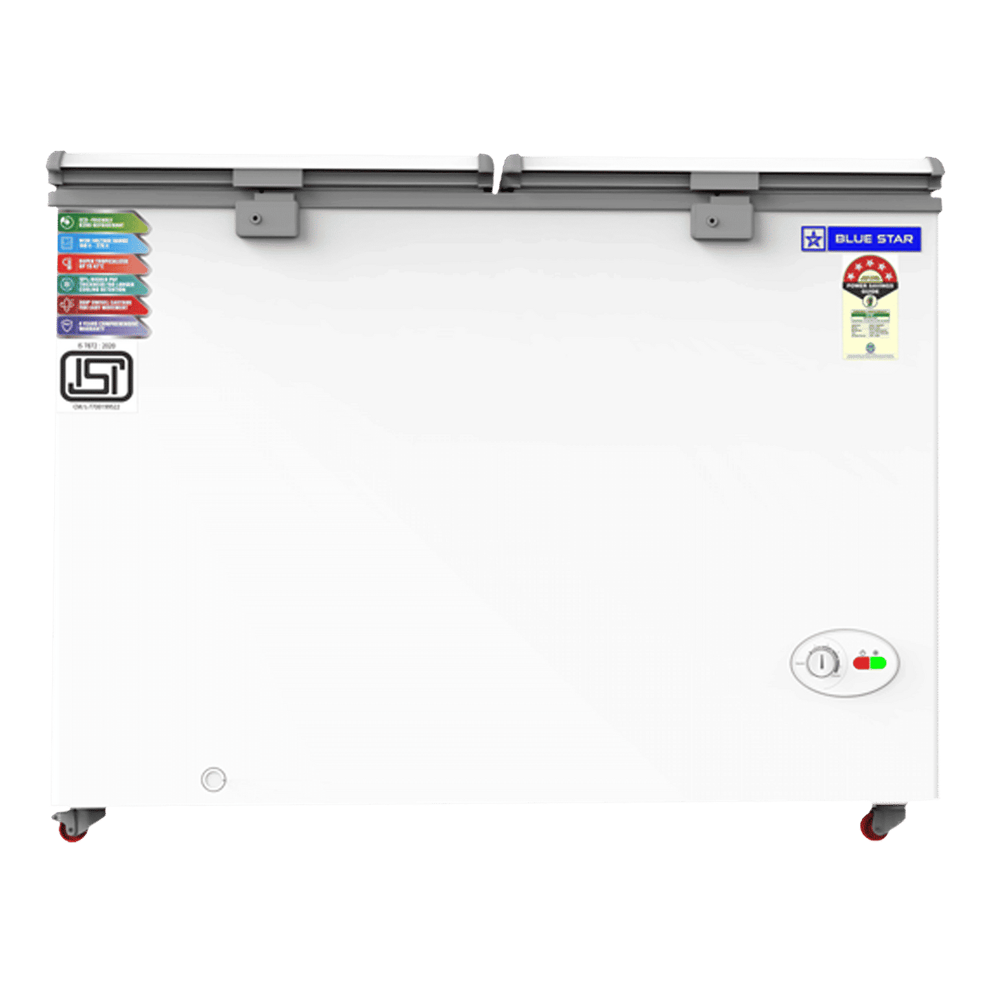 Blue Star 310 Litres 5 Star Double Door Deep Freezer (Stabilizer Free Operation, CF5330NEYW, White)