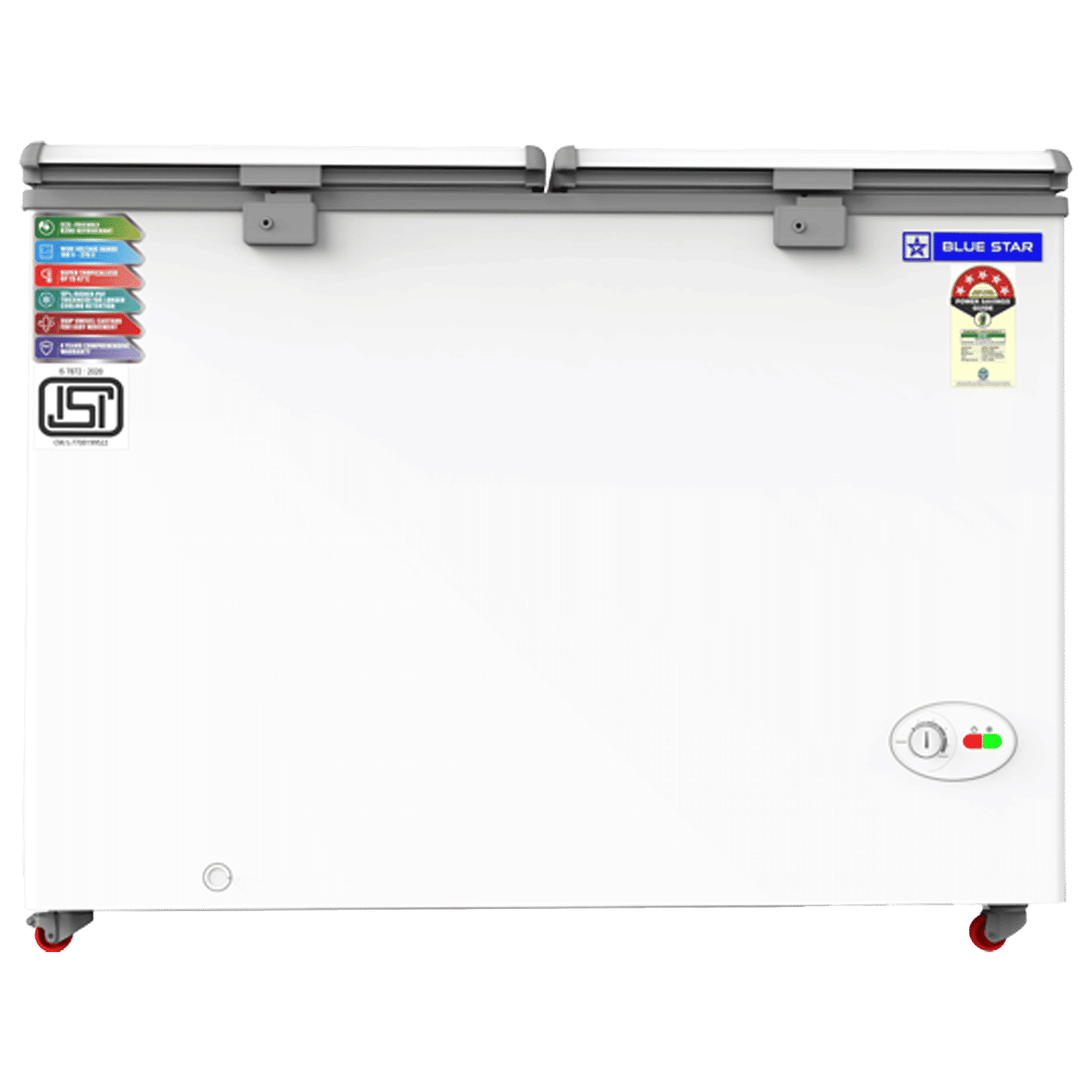 Blue Star 350 Litres 5 Star Double Door Deep Freezer (Stabilizer Free Operation, CF5-396NEYW , White)