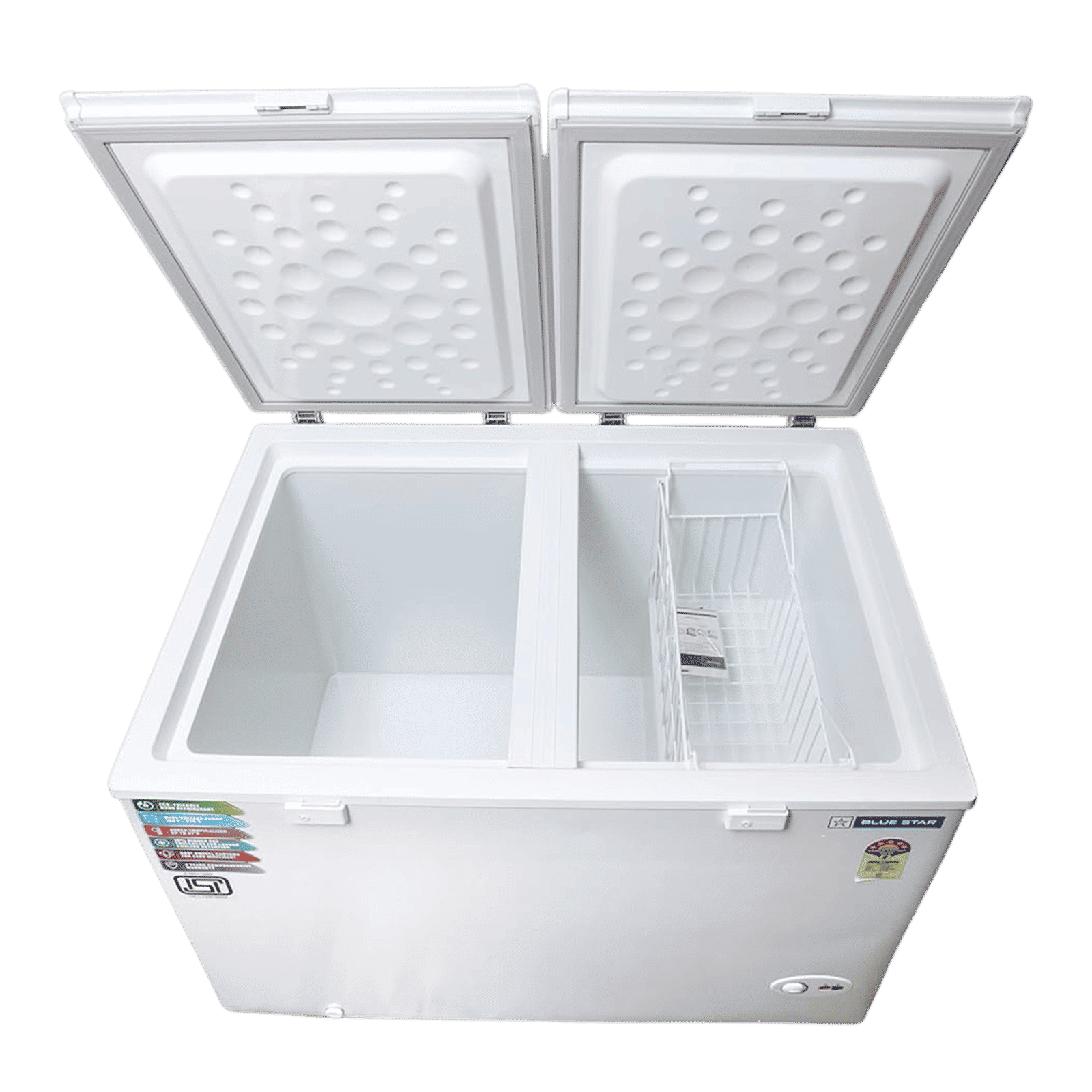 Blue Star 350 Litres 5 Star Double Door Deep Freezer (Stabilizer Free Operation, CF5-396NEYW , White)