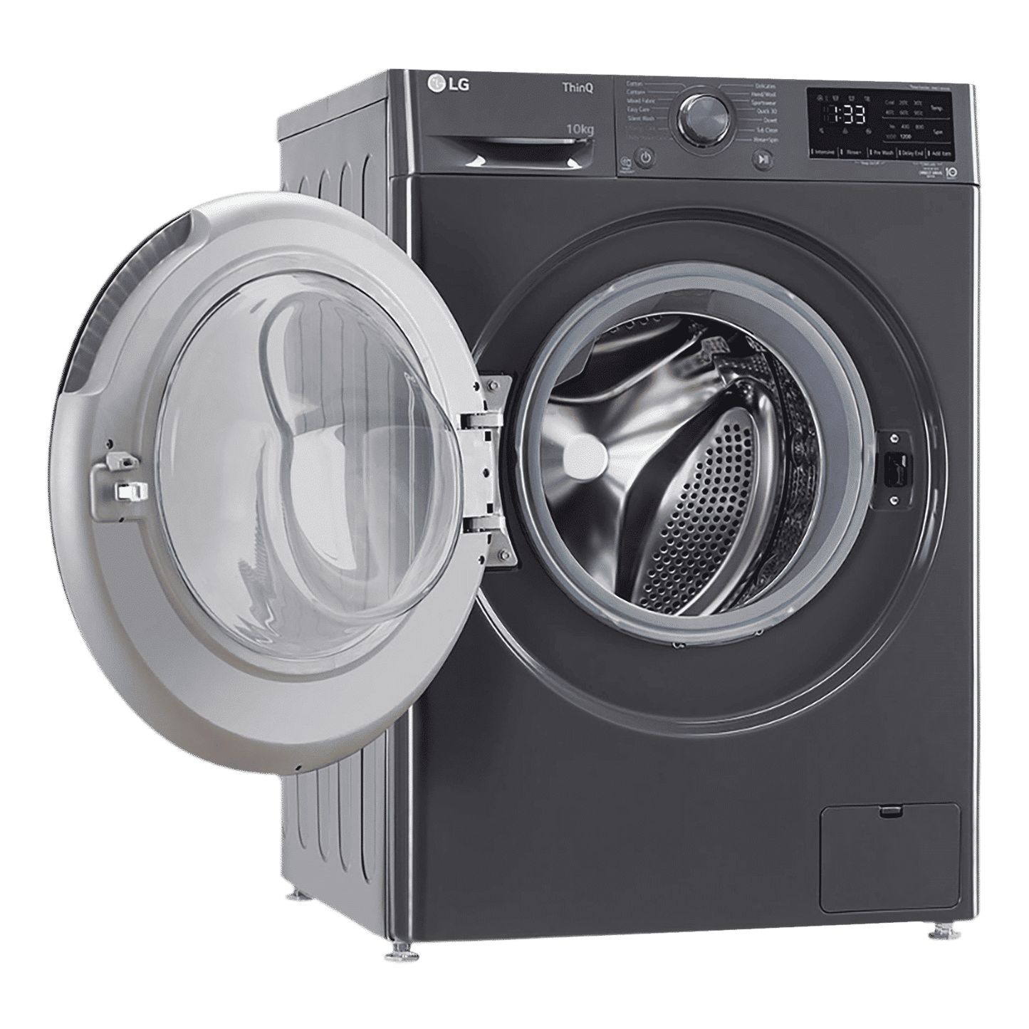 LG 10 kg 5 Star Fully Automatic Front Load Washing Machine (FHP1410Z5M.AMBQEIL, AI Direct Drive, Middle Black)