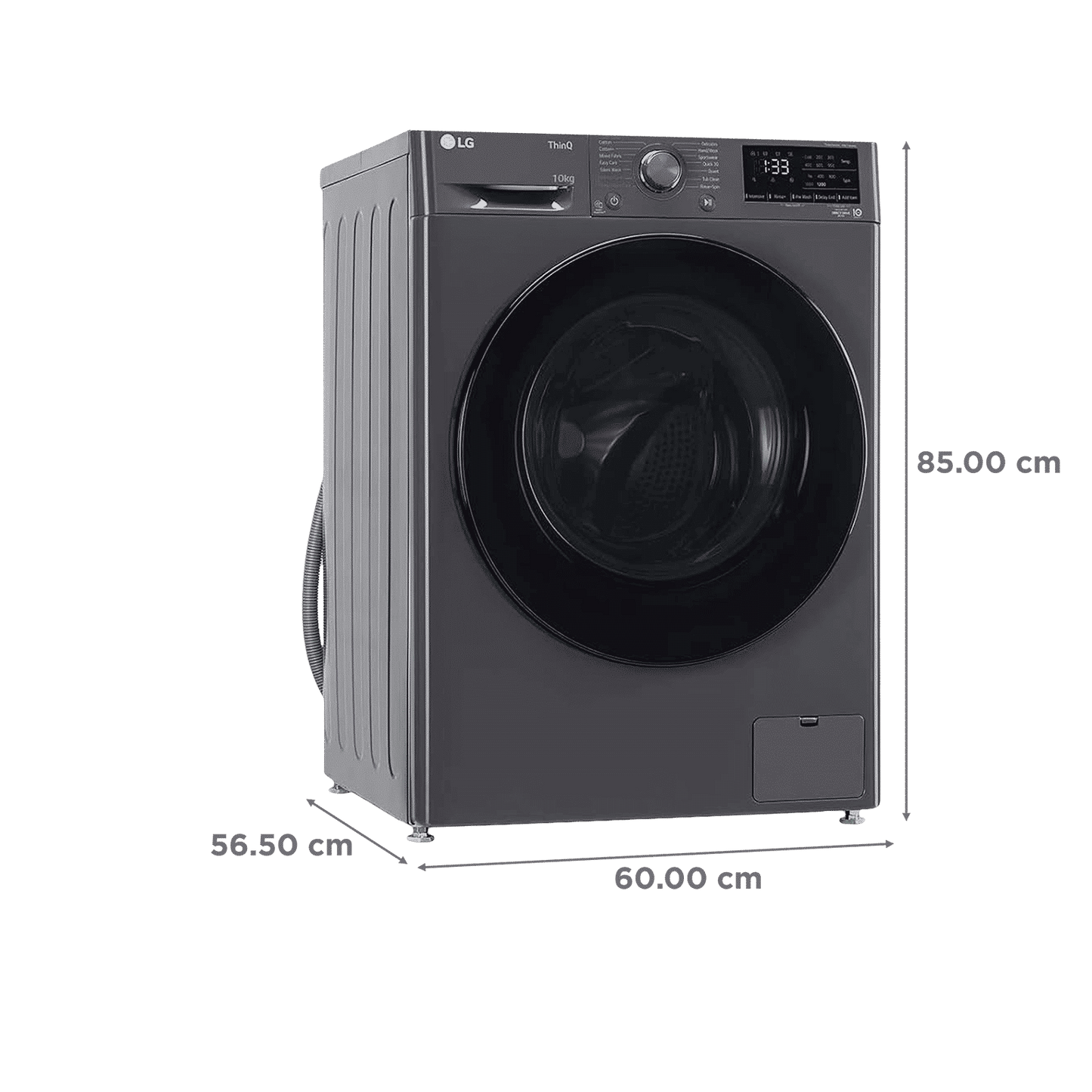 LG 10 kg 5 Star Fully Automatic Front Load Washing Machine (FHP1410Z5M.AMBQEIL, AI Direct Drive, Middle Black)