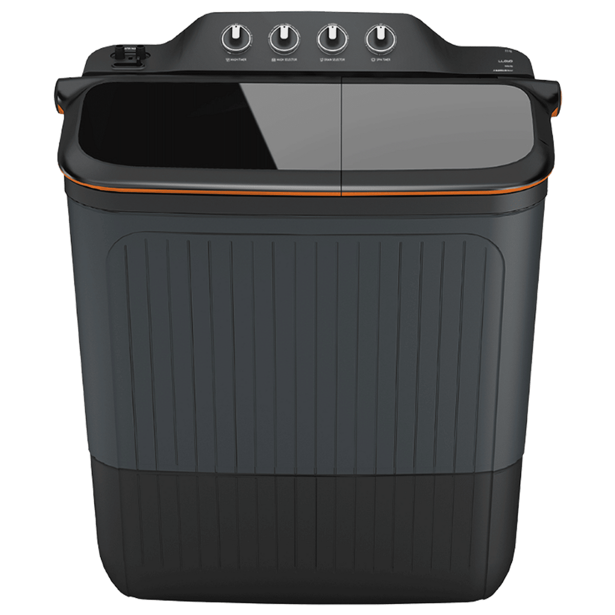 Lloyd 7.5 kg 5 Star Semi Automatic Washing Machine with 3 Wash Programs (GLWMS75CVGEL, Grey)-1