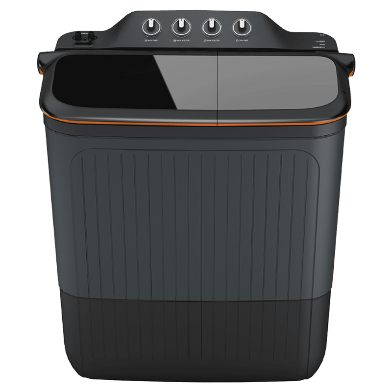 Lloyd 8 kg 5 Star Semi Automatic Washing Machine with 3 Wash Programs (GLWMS80AVGEL, Grey)-1