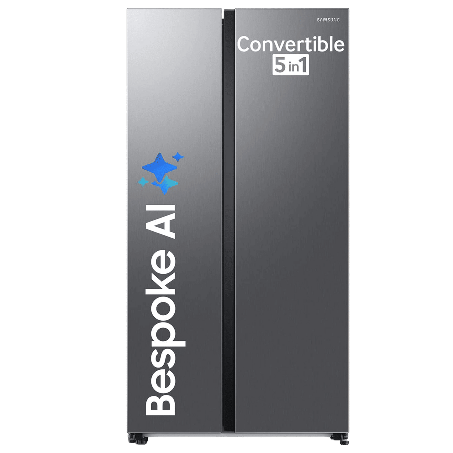 SAMSUNG 653 Litres 3 Star Frost Free Side by Side Refrigerator with Twin Cooling Plus Technology (RS76CG8003S9HL, Refined Inox)