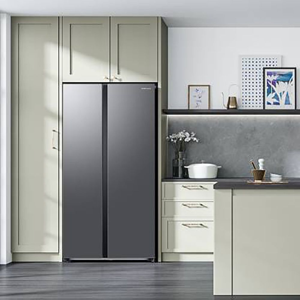 SAMSUNG 653 Litres 3 Star Frost Free Side by Side Refrigerator with Twin Cooling Plus Technology (RS76CG8003S9HL, Refined Inox)