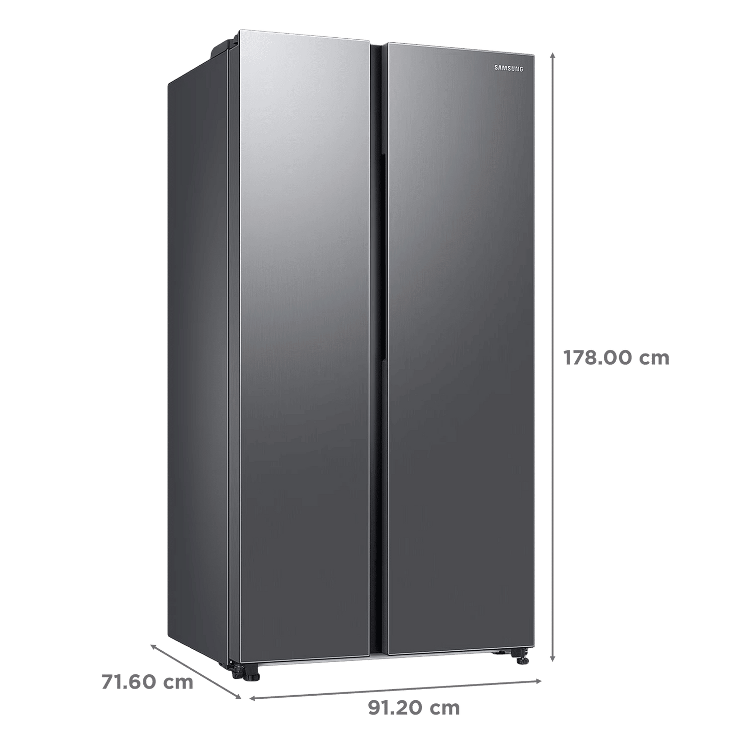 SAMSUNG 653 Litres 3 Star Frost Free Side by Side Refrigerator with Twin Cooling Plus Technology (RS76CG8003S9HL, Refined Inox)