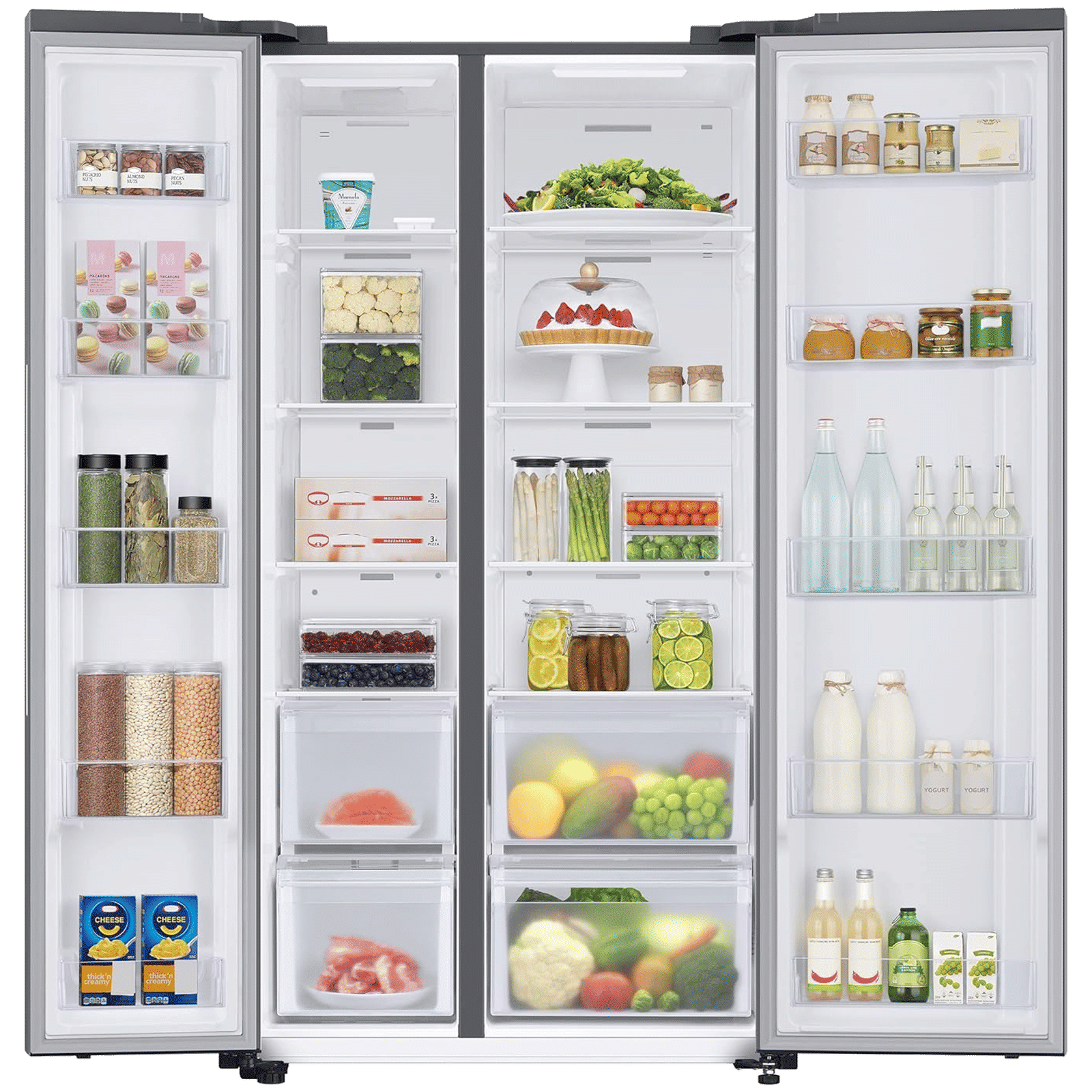 SAMSUNG 653 Litres 3 Star Frost Free Side by Side Refrigerator with Twin Cooling Plus Technology (RS76CG8003S9HL, Refined Inox)