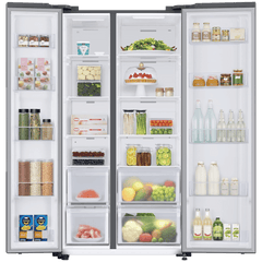 SAMSUNG 653 Litres 3 Star Frost Free Side by Side Refrigerator with Twin Cooling Plus Technology (RS76CG8003S9HL, Refined Inox)