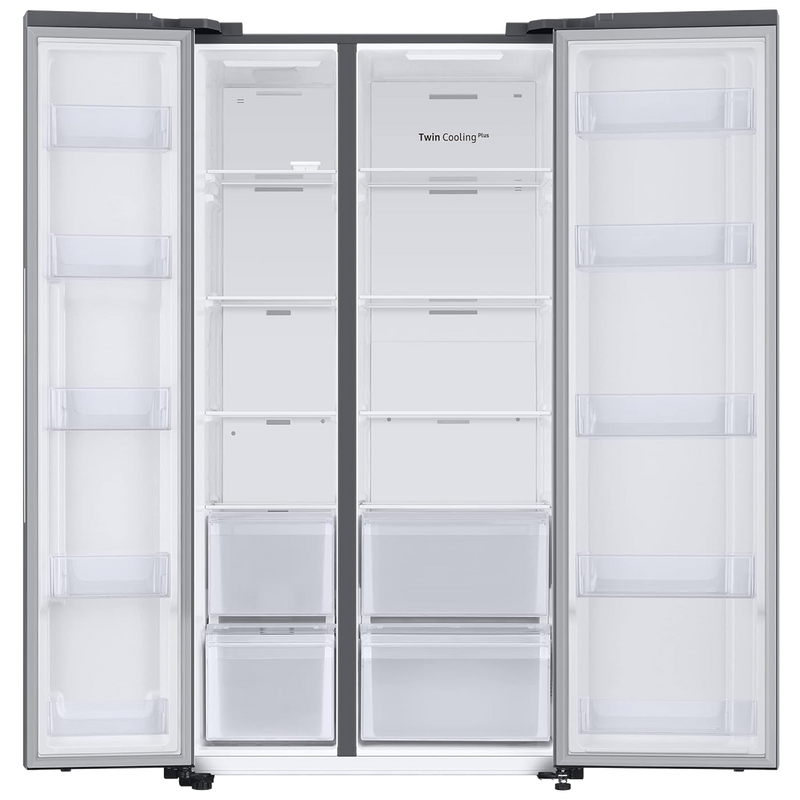 SAMSUNG 653 Litres 3 Star Frost Free Side by Side Refrigerator with Twin Cooling Plus Technology (RS76CG8003S9HL, Refined Inox)