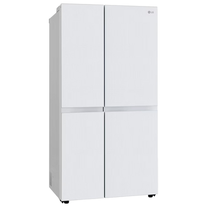 LG 650 Litres 3 Star Frost Free Side by Side Refrigerator with Smart Inverter Compressor (GLB257DLW3, Linen White)