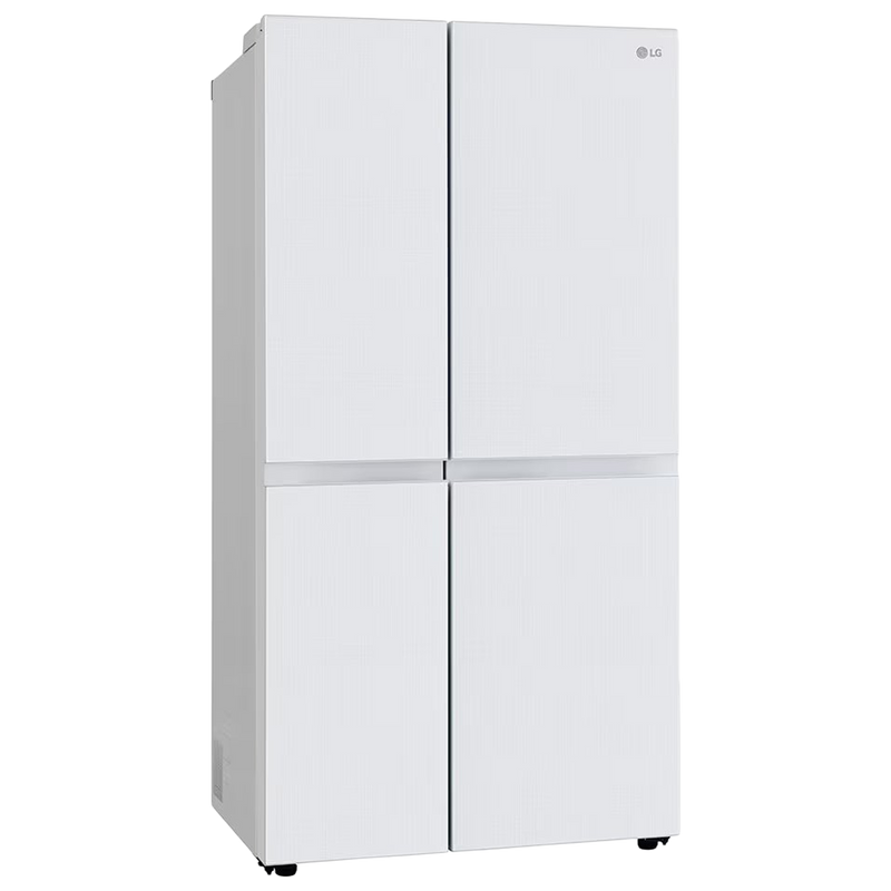 LG 650 Litres 3 Star Frost Free Side by Side Refrigerator with Smart Inverter Compressor (GLB257DLW3, Linen White)