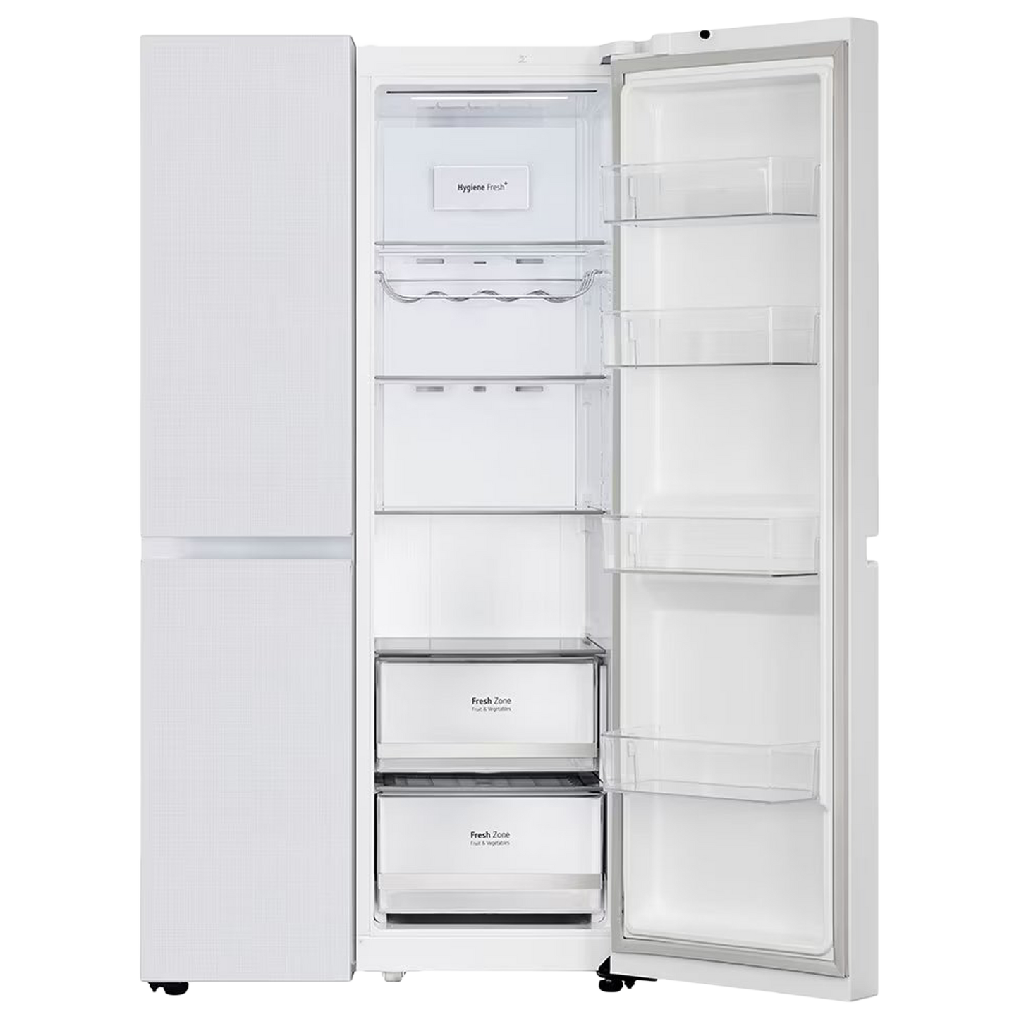 LG 650 Litres 3 Star Frost Free Side by Side Refrigerator with Smart Inverter Compressor (GLB257DLW3, Linen White)