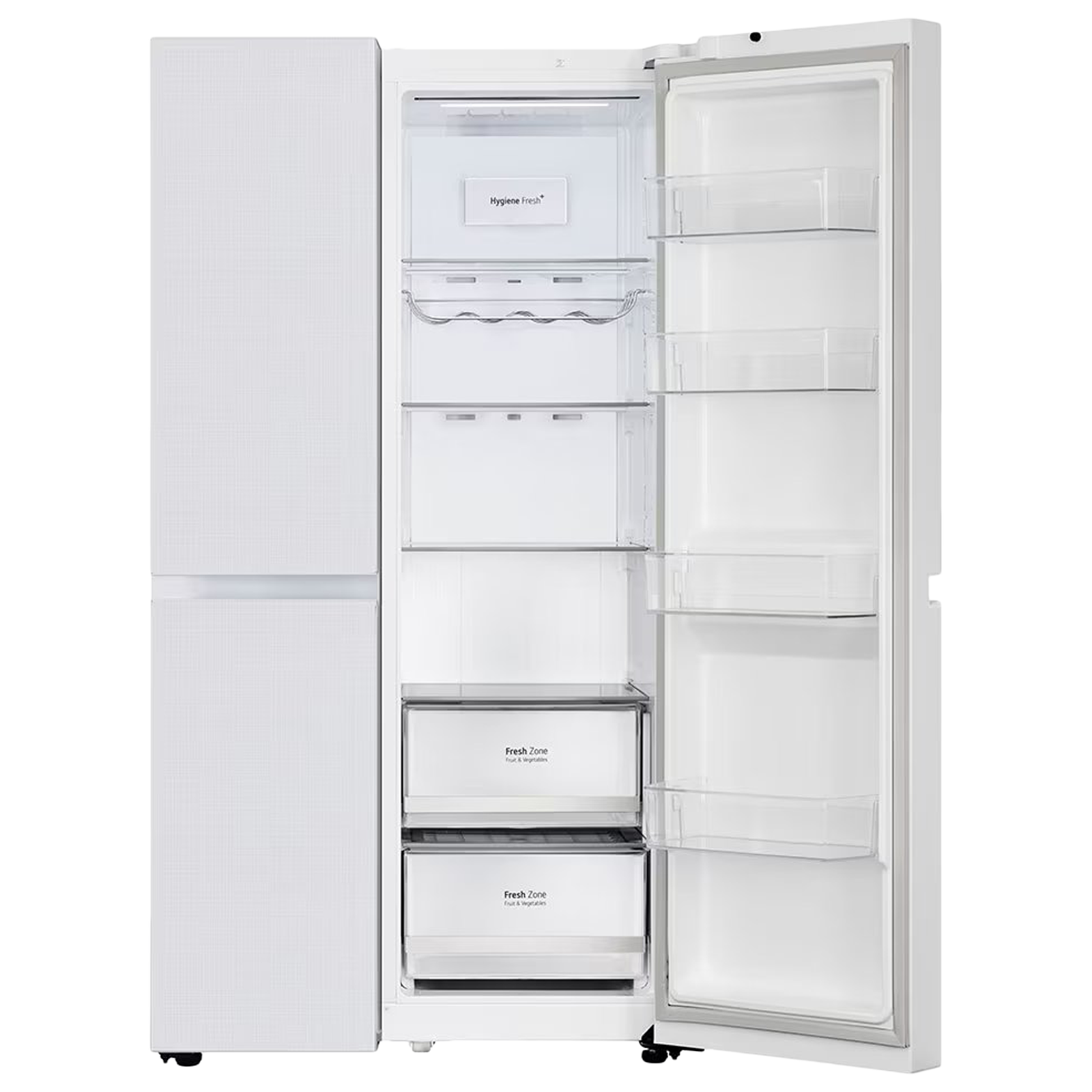 LG 650 Litres 3 Star Frost Free Side by Side Refrigerator with Smart Inverter Compressor (GLB257DLW3, Linen White)