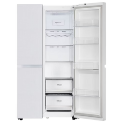 LG 650 Litres 3 Star Frost Free Side by Side Refrigerator with Smart Inverter Compressor (GLB257DLW3, Linen White)
