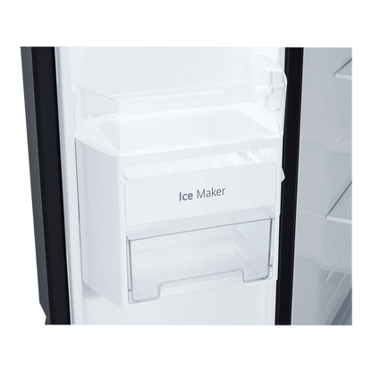 LG 650 Litres 3 Star Frost Free Side by Side Refrigerator with Smart Inverter Compressor (GLB257DBM3, Black Mirror)