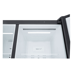 LG 650 Litres 3 Star Frost Free Side by Side Refrigerator with Smart Inverter Compressor (GLB257DBM3, Black Mirror)