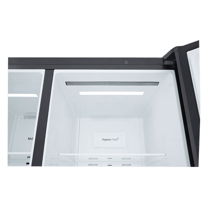 LG 650 Litres 3 Star Frost Free Side by Side Refrigerator with Smart Inverter Compressor (GLB257DBM3, Black Mirror)
