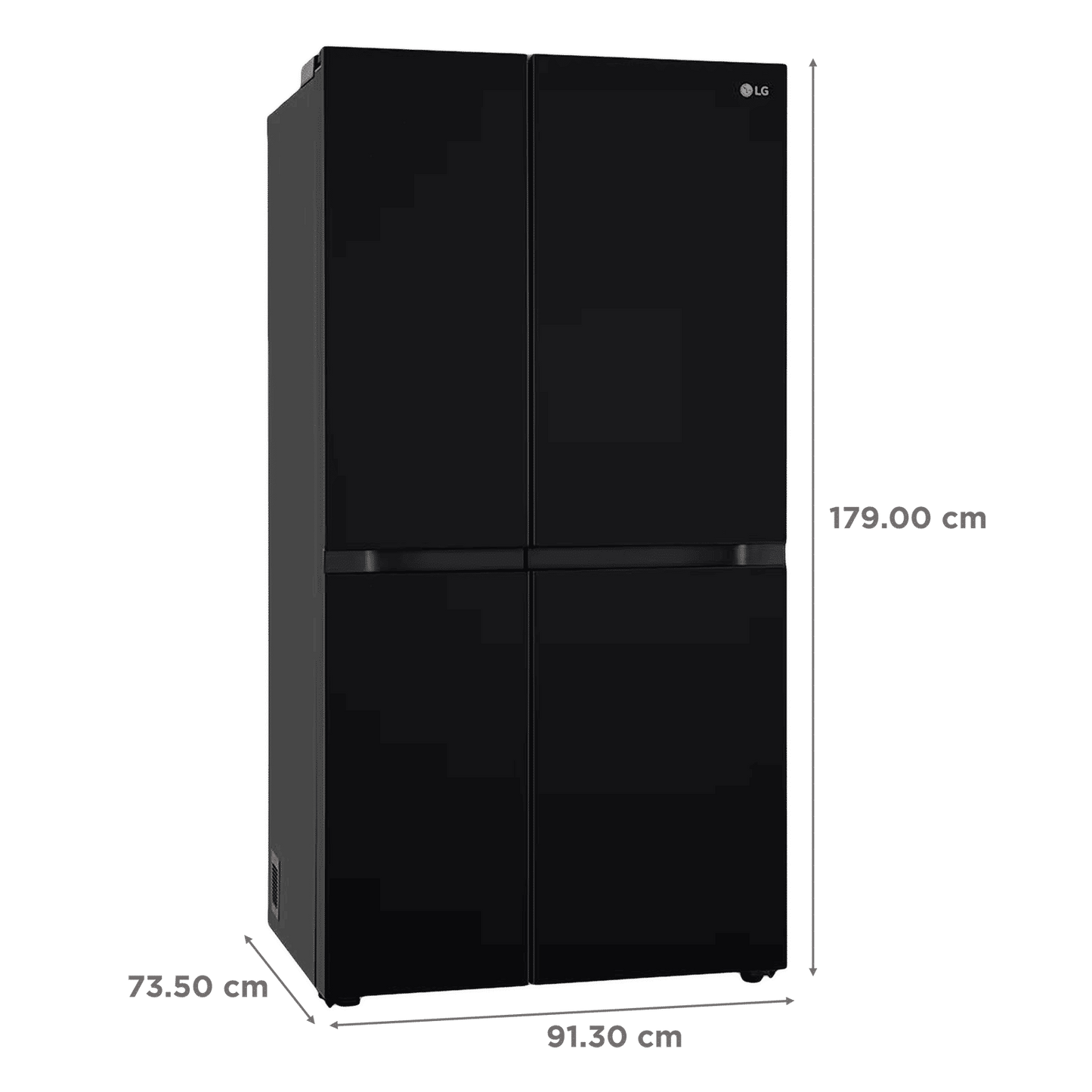 LG 650 Litres 3 Star Frost Free Side by Side Refrigerator with Smart Inverter Compressor (GLB257DBM3, Black Mirror)