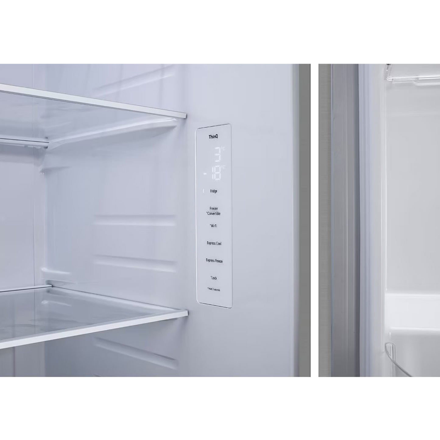 LG 650 Litres 3 Star Frost Free Side by Side Refrigerator with Door Cooling Plus Technology (GLB257EPZ3, Shiny Steel)