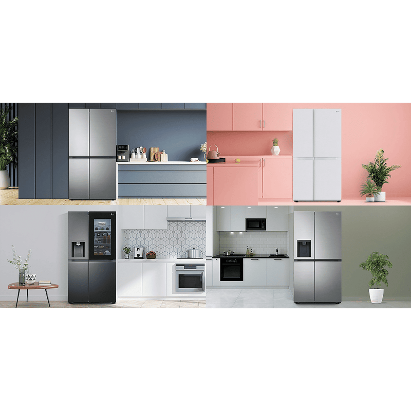 LG 650 Litres 3 Star Frost Free Side by Side Refrigerator with Door Cooling Plus Technology (GLB257EPZ3, Shiny Steel)