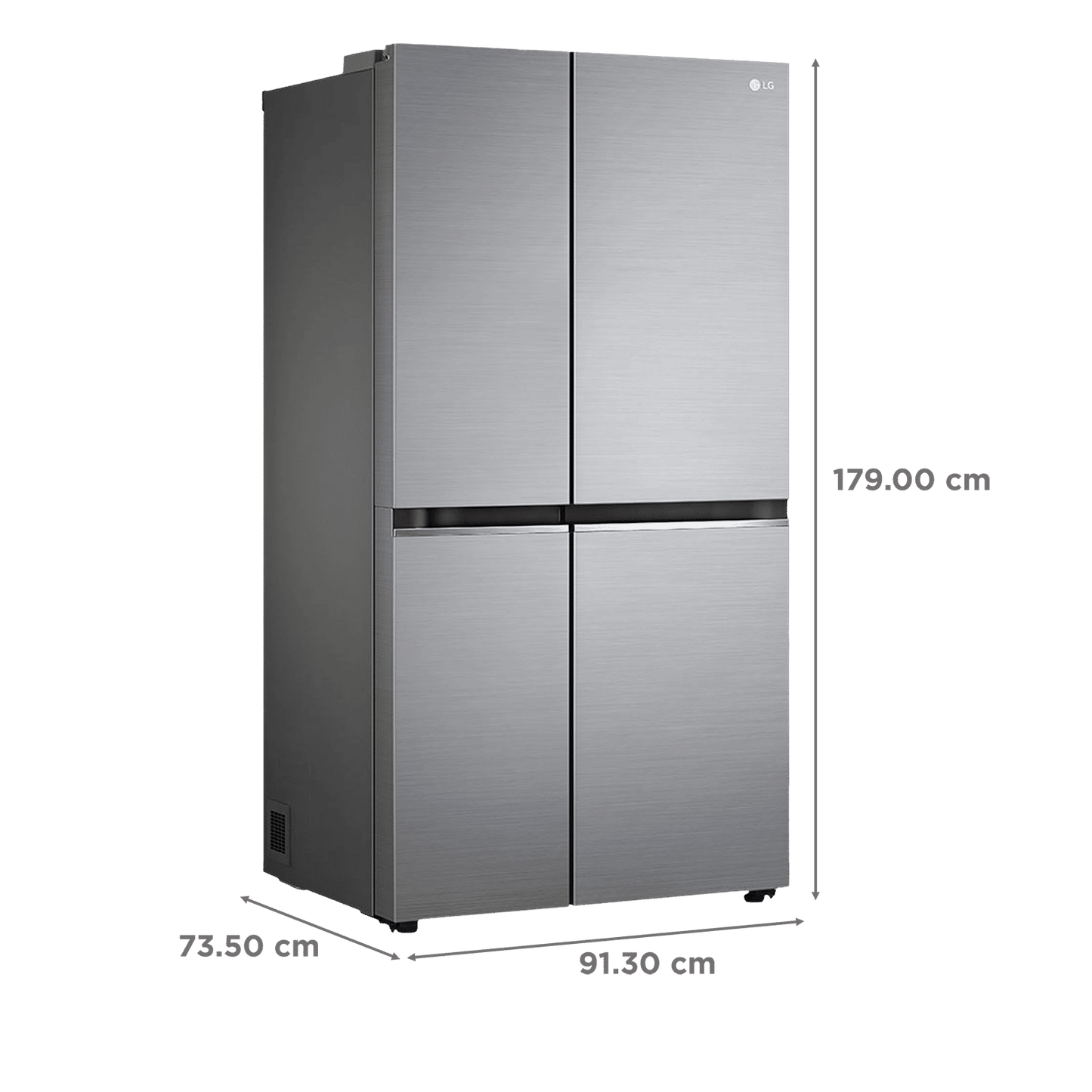 LG 650 Litres 3 Star Frost Free Side by Side Refrigerator with Door Cooling Plus Technology (GLB257EPZ3, Shiny Steel)