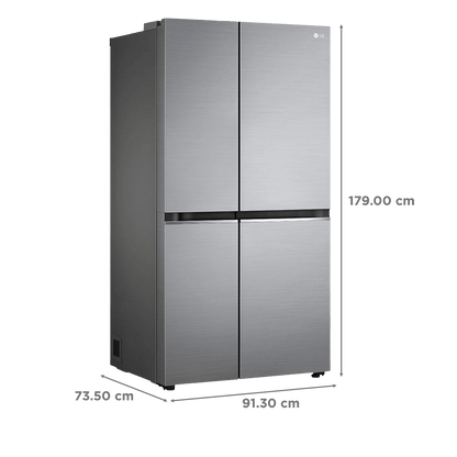 LG 650 Litres 3 Star Frost Free Side by Side Refrigerator with Door Cooling Plus Technology (GLB257EPZ3, Shiny Steel)