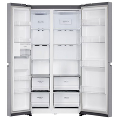 LG 650 Litres 3 Star Frost Free Side by Side Refrigerator with Door Cooling Plus Technology (GLB257EPZ3, Shiny Steel)