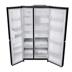 LG 650 Litres 3 Star Frost Free Side by Side Refrigerator with Door Cooling Plus Technology (GLB257EES3, Ebony Sheen)