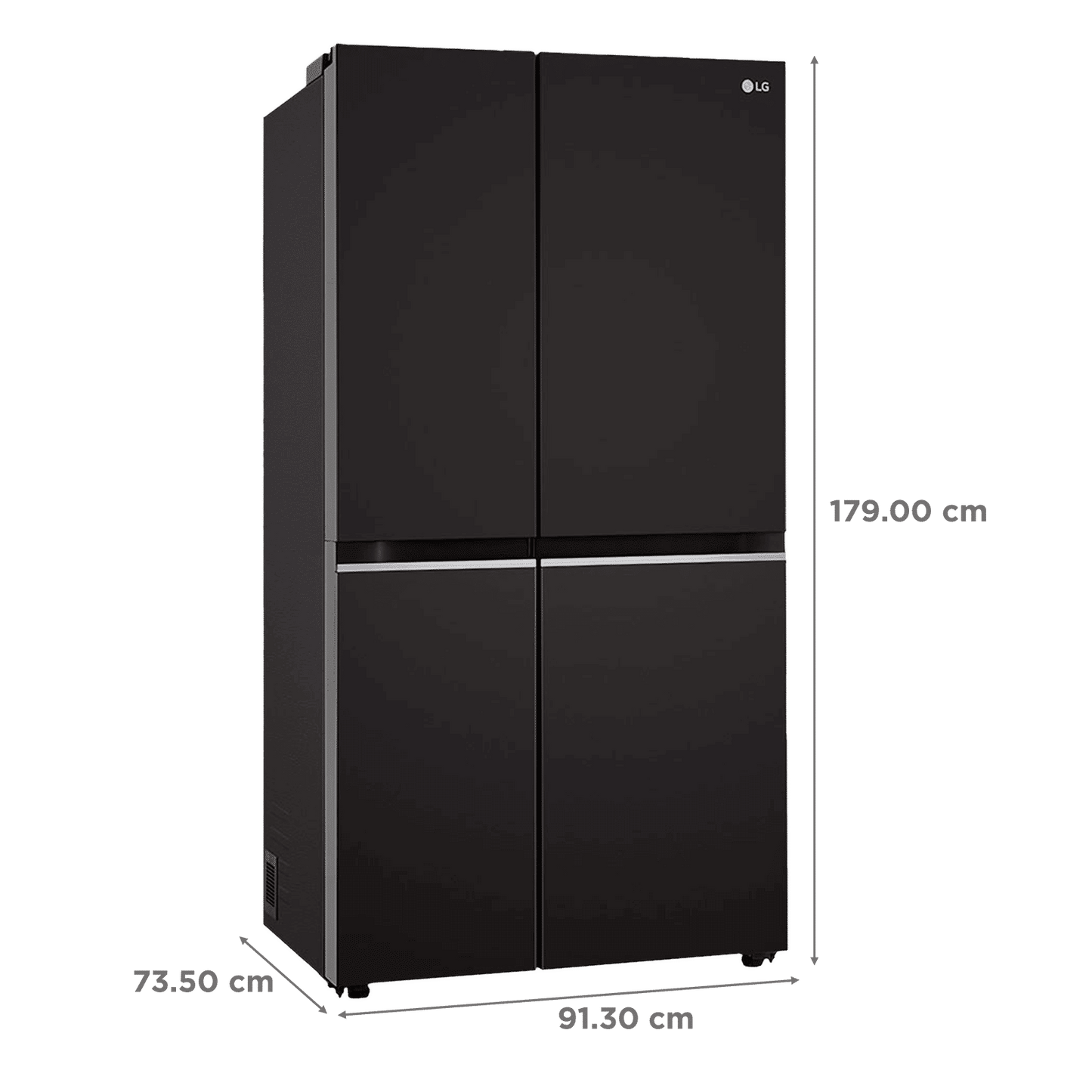 LG 650 Litres 3 Star Frost Free Side by Side Refrigerator with Door Cooling Plus Technology (GLB257EES3, Ebony Sheen)