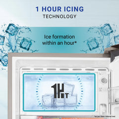 Haier 215 Litres 3 Star Direct Cool Single Door Refrigerator with Stabilizer Free Operation (HED223TSP, Inox Steel)
