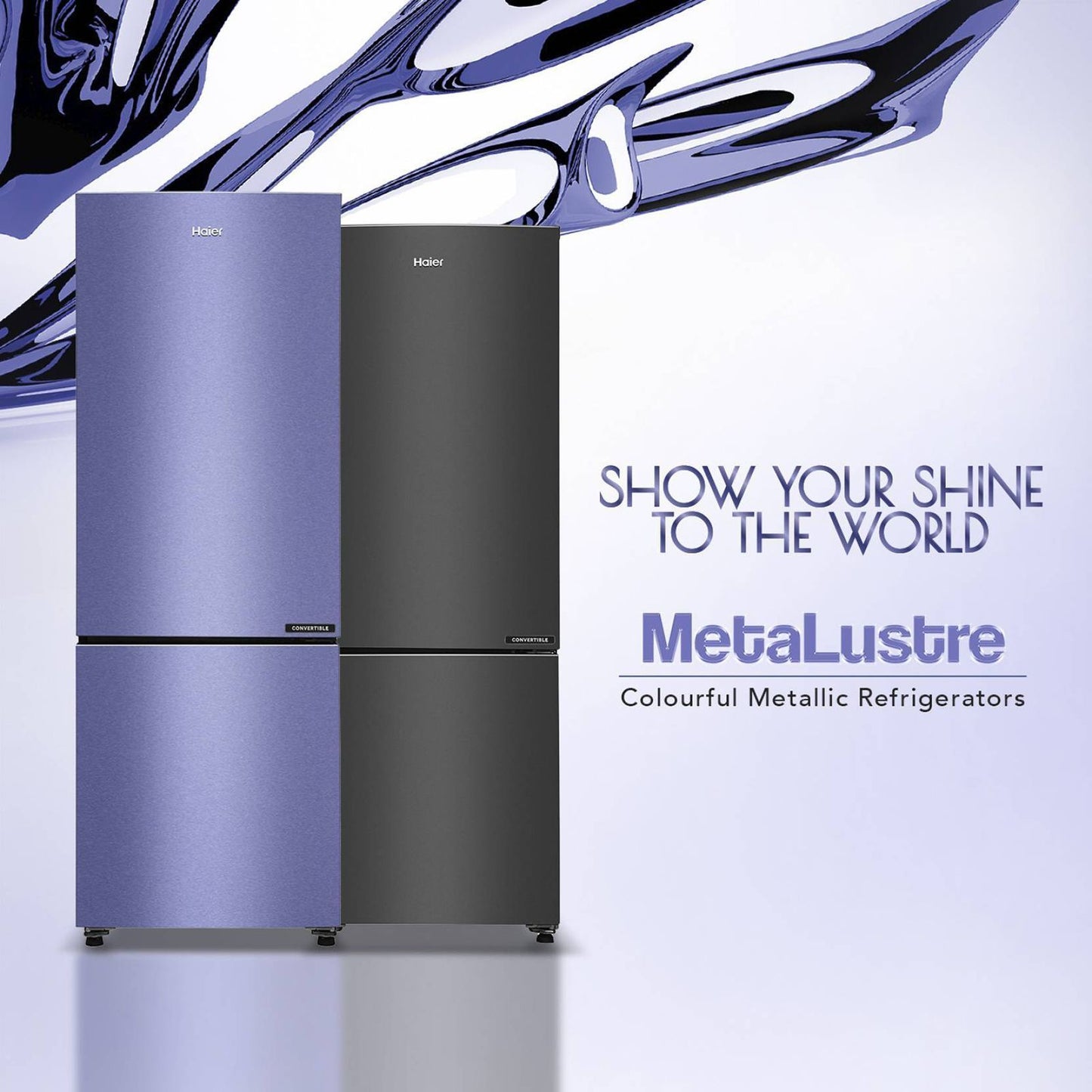 Haier 237 Litres 3 Star Frost Free Double Door Bottom Mount Convertible Refrigerator with Twin Inverter Technology (HEB243GBP, Black)