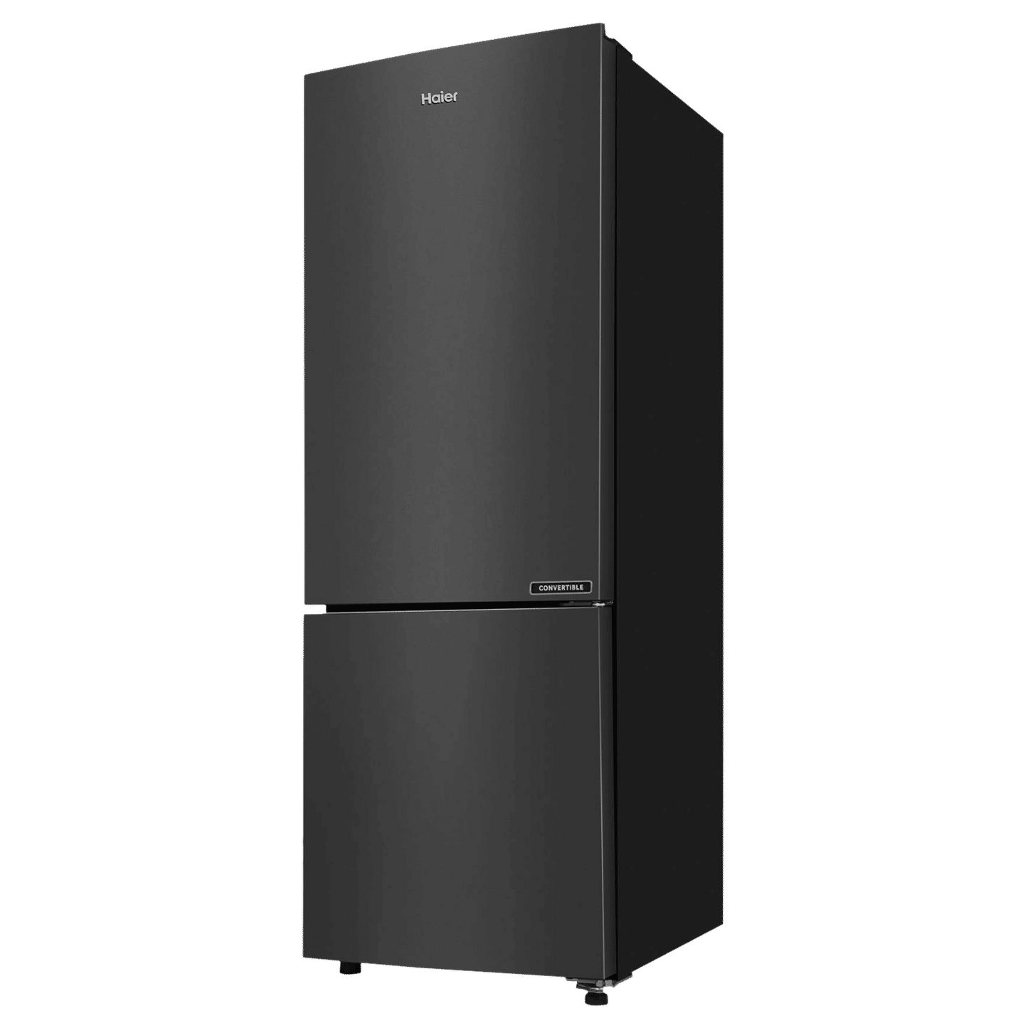 Haier 237 Litres 3 Star Frost Free Double Door Bottom Mount Convertible Refrigerator with Twin Inverter Technology (HEB243GBP, Black)