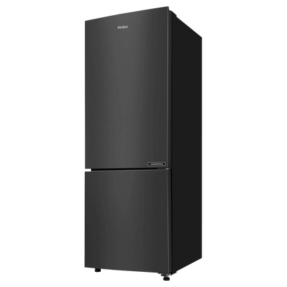Haier 237 Litres 3 Star Frost Free Double Door Bottom Mount Convertible Refrigerator with Twin Inverter Technology (HEB243GBP, Black)